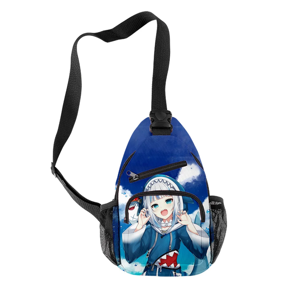 Роскошная новинка Gawr Gura милая акула нагрудные сумки через плечо Оксфорд