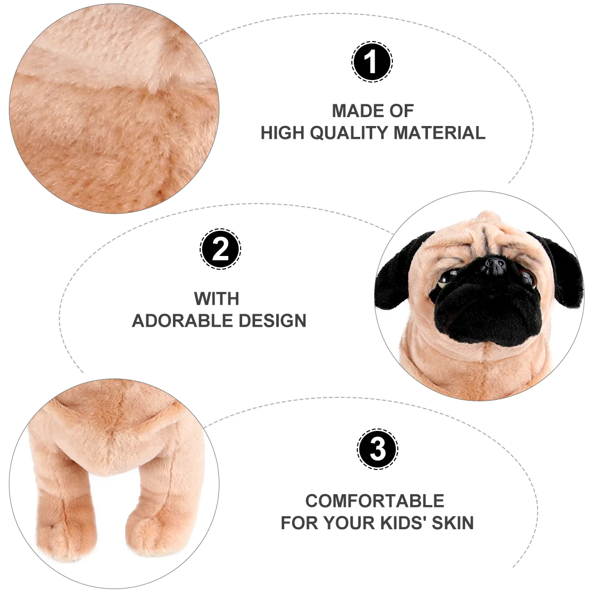 Плюшевая собака детская принимая для малышей милые принадлежности украшения