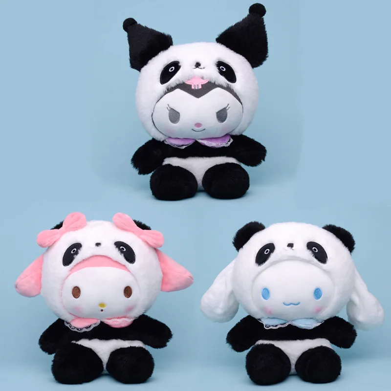

22CM Sanrio Kawali Kuromi Hello Kitty My Melody Cinnamoroll Pillow Panda Plush Toys Plushie Stuffed Doll for Kids gift
