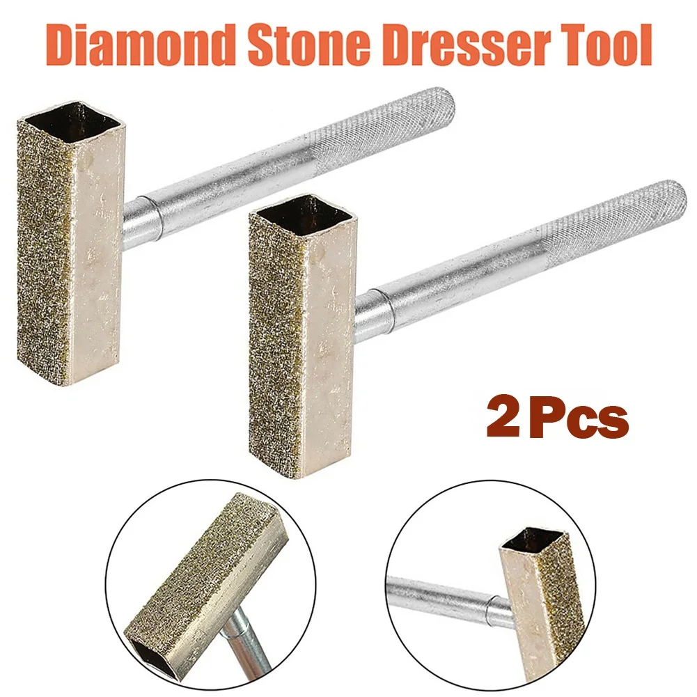 

2pcs 100x45mm Grinding Wheel Dresser Diamond Stone Dresser Bench Grinder Dressing Hand Tools For Removing Debris Burrs