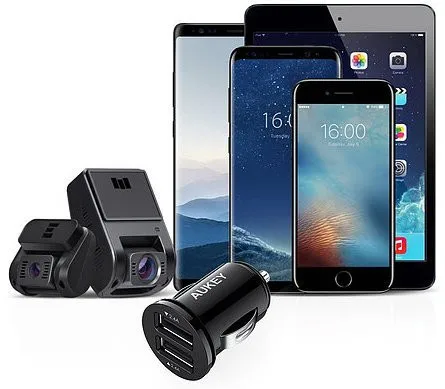 Car Charger Aukey dual slim 4.8A color black (cc-s1) | Аксессуары для телефонов