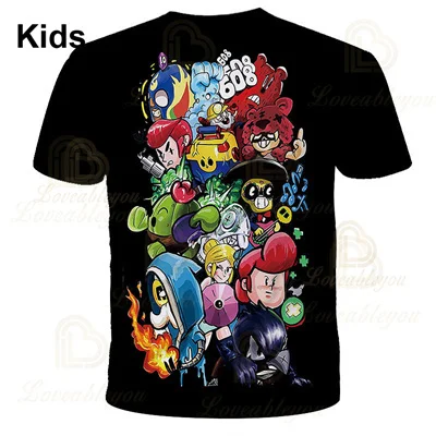 Детская футболка с героями мультфильмов, футболка с коротким рукавом и круглым вырезом для косплея с героями аниме, забавные летние топы для мальчиков и девочек