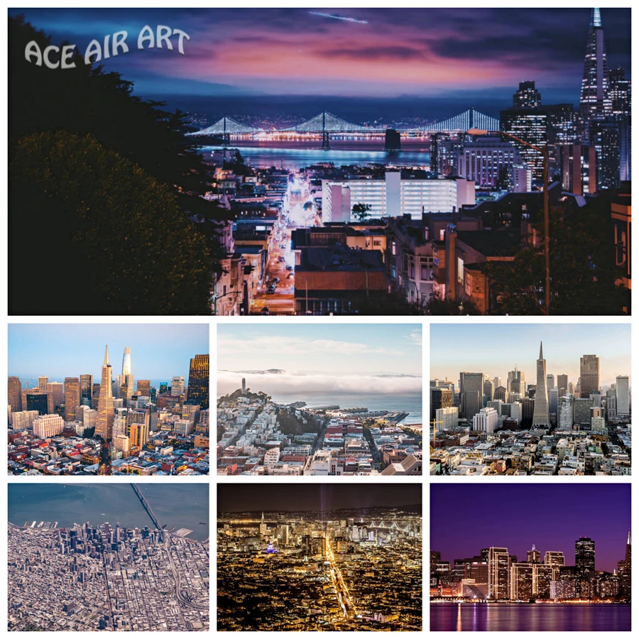 

5D алмазная живопись «сделай сам» с пейзажем Сан-Франциско, полная круглая/квадратная вышивка, мозаика, искусство, украшение для дома, Настен...