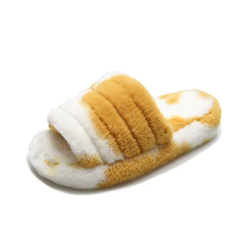 

2022 European and American women's autumn and winter new home fur slippers 3083