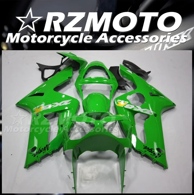

Новый комплект обтекателей для цельного мотоцикла ABS, подходит для Kawasaki Ninja ZX-6R 636 zx6r 2003 2004 03 04, комплект кузова зеленого цвета