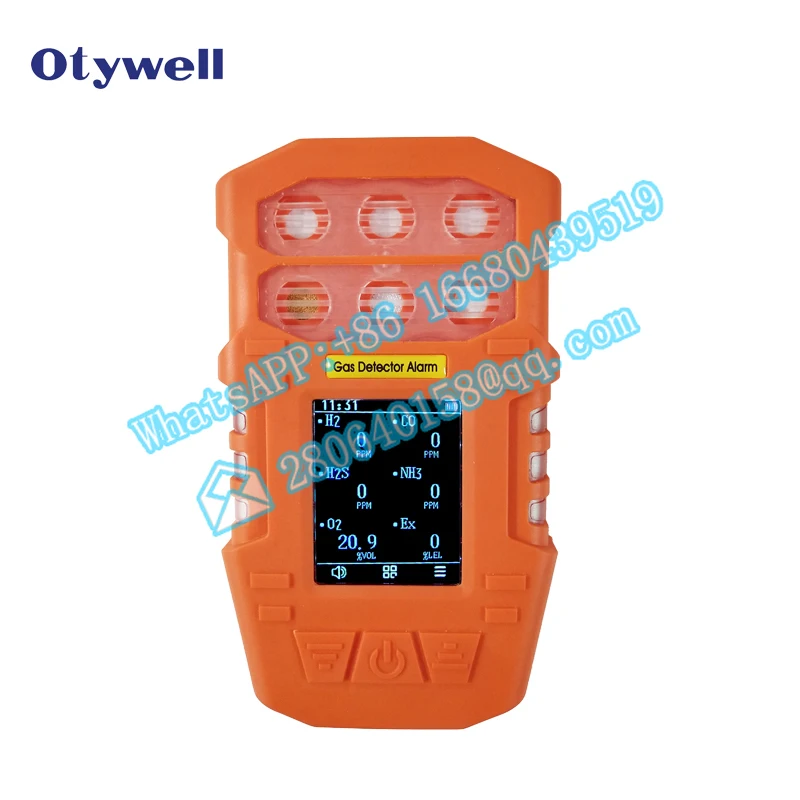 Portable Multi Gas Detector CH4 O2 H2S CO 4 Gas Monitor enlarge