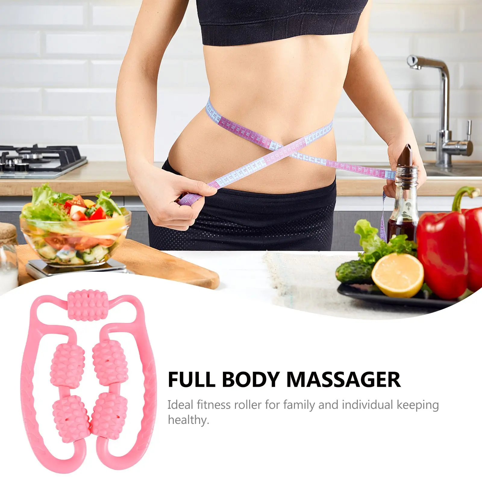 

Handheld Multifunctional Five-Wheel Arms Leg Massager Calf Muscle Relaxation Roller Ring Clamp Stovepipe Slimming Product Relief