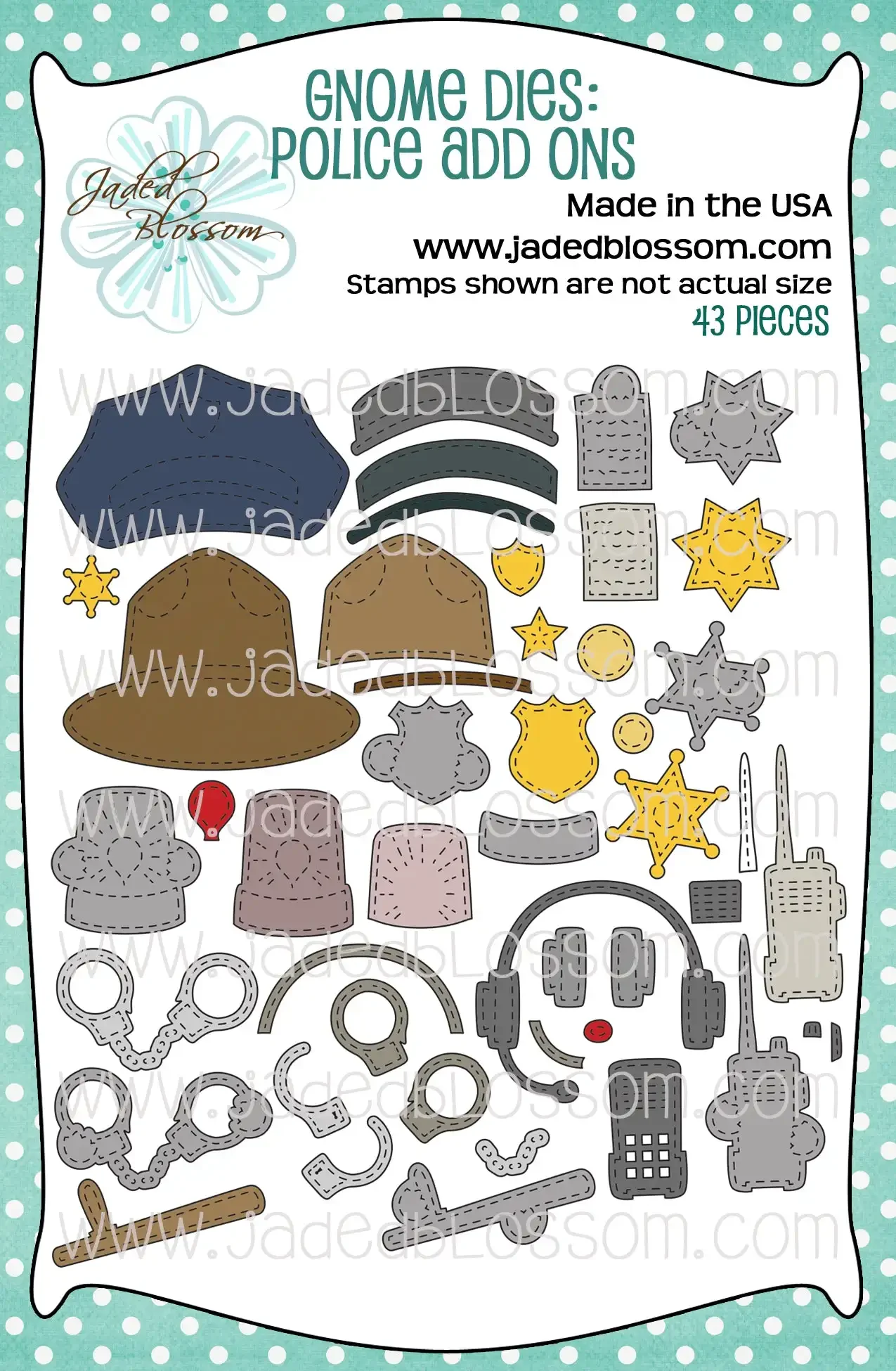 Ремесленная распродажа полицейские наручники звезды металлические штампы