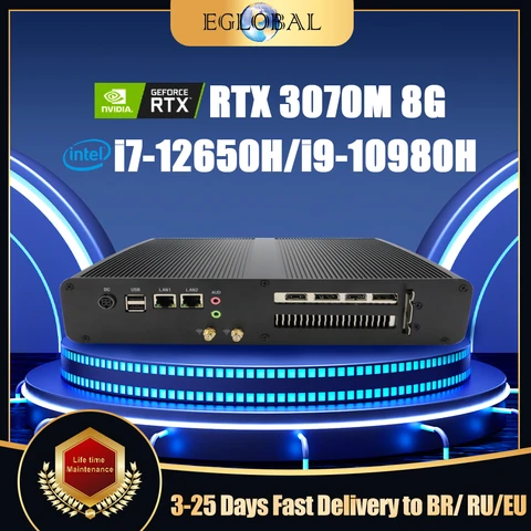 Eglobal-мини игровой ПК Intel i7 12650H i9 10980HK NVIDIA RTX 3070 8G 3060 12G DDR5 DDR4 NVMe Windows 11, игровой настольный компьютер