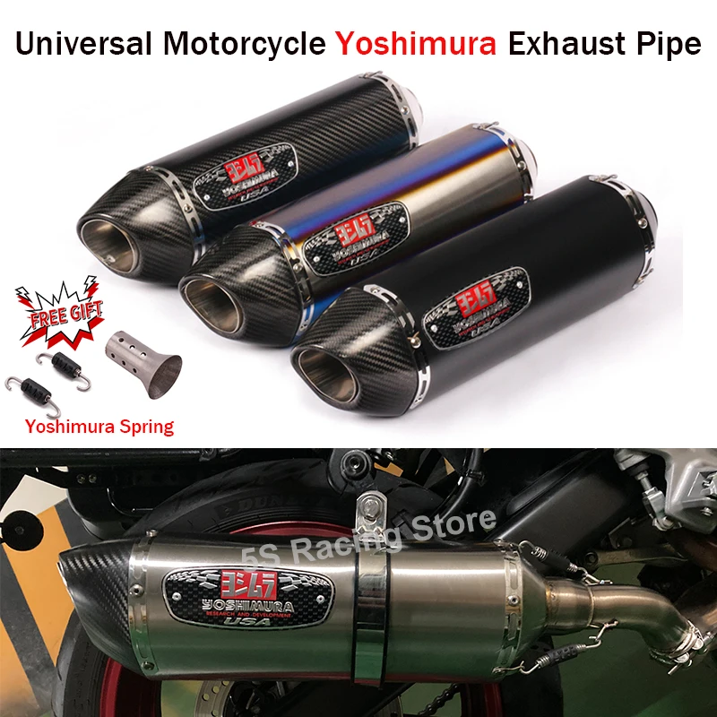 

Universal Motorcycle Yoshimura Exhaust Pipe Moto Escape Muffler Tube Carbon Fiber DB Killer For Honda PCX 125 CBR500 GSXR125 R3