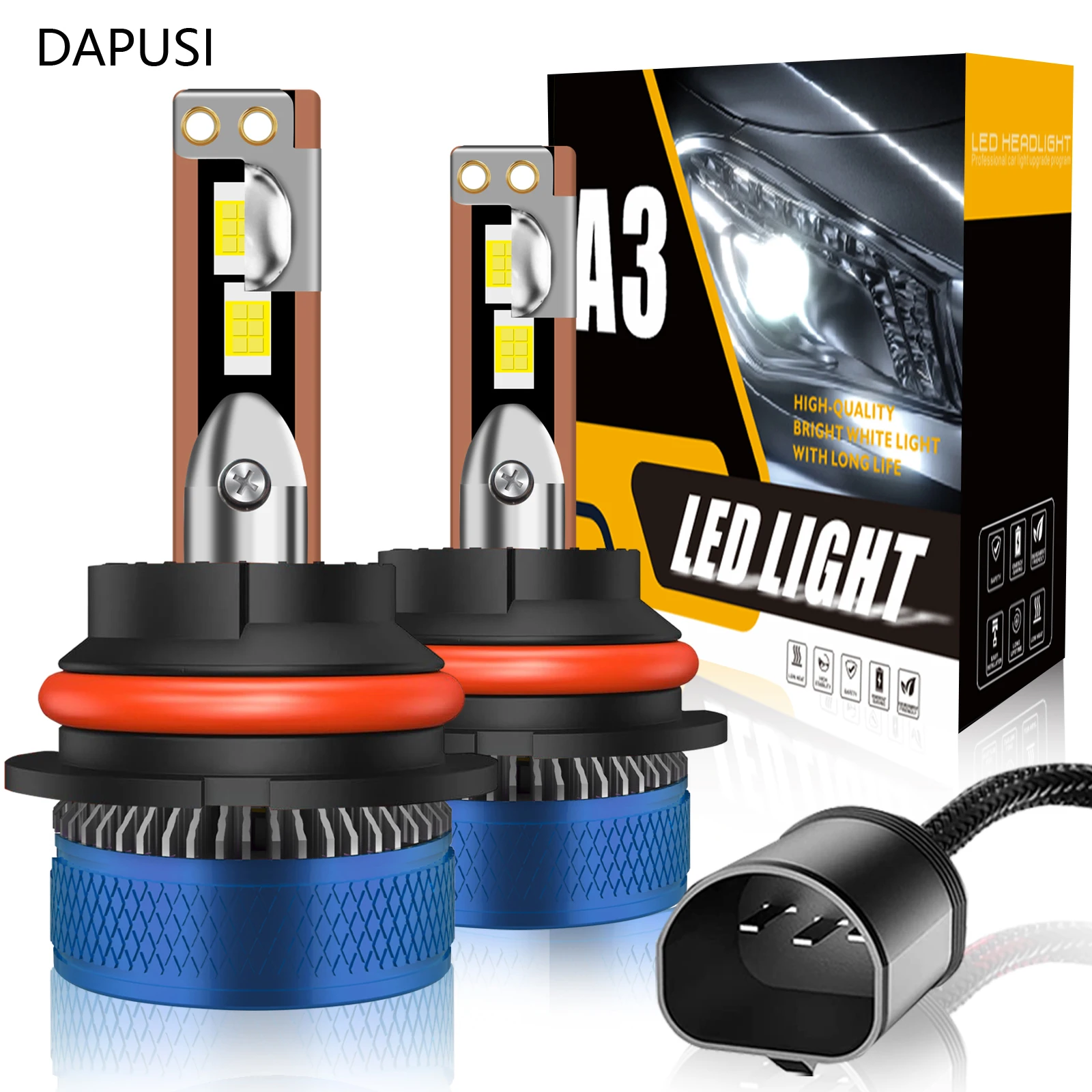 

H4/9003/HB2 LED Headlight Bulbs 9008/H13 9004/HB1 9007 H1 H3 H7 H11 9005 HB3 9004 HB4 9012 Headlamps Car Lights 6000K 35W 12V