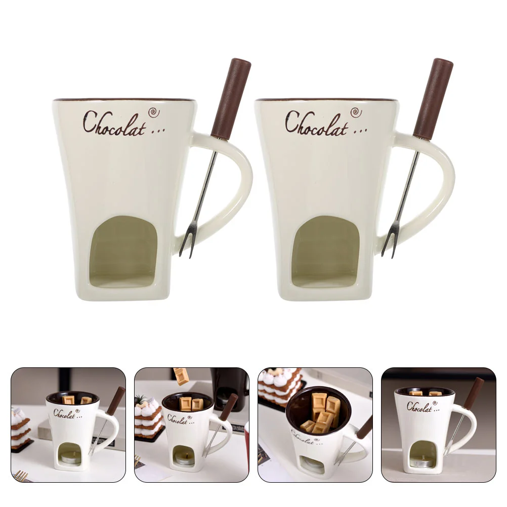 2 комплекта плавильный горшок для мороженого кружка шоколадного фондю