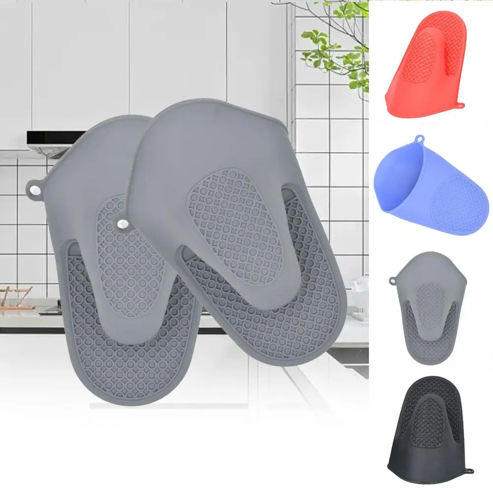 

Oven Mitten Bright Color Heat Insulation Oven Pot Holder Baking Mitt Anti-scalding Silicone Oven Mitt Kitchen Gadgets