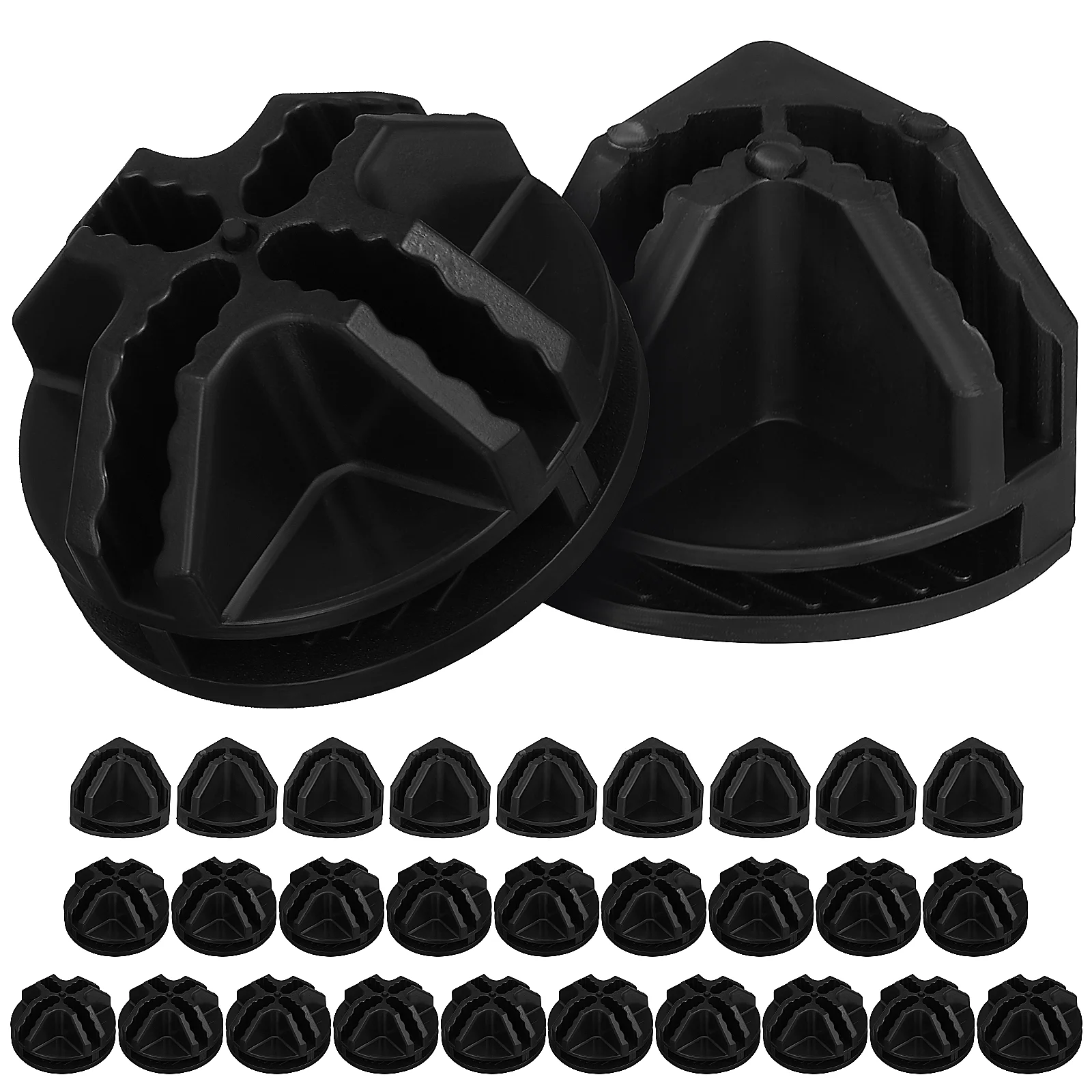 

30 Pcs Cabinet Shelves Wire Grid Cube Plastic Connectors Coat Rack Shelf Cupboard Closet Corner Universal Combination Card