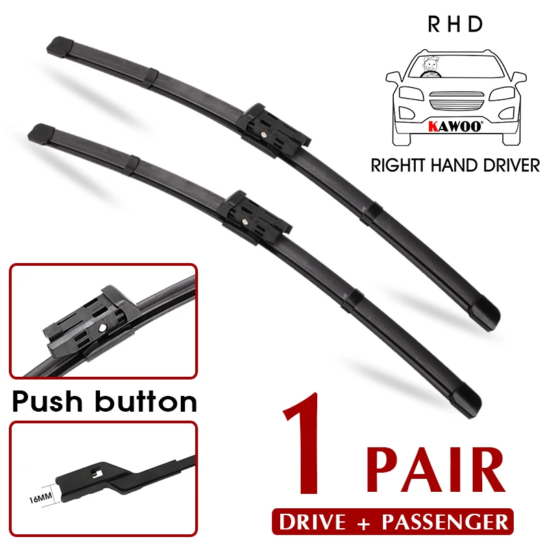 

KAWOO Wiper Car Wiper Blade Blades For Volkswagen PASSAT B8 2016-2019 Windshield Windscreen Window Wash 26"+19" LHD RHD