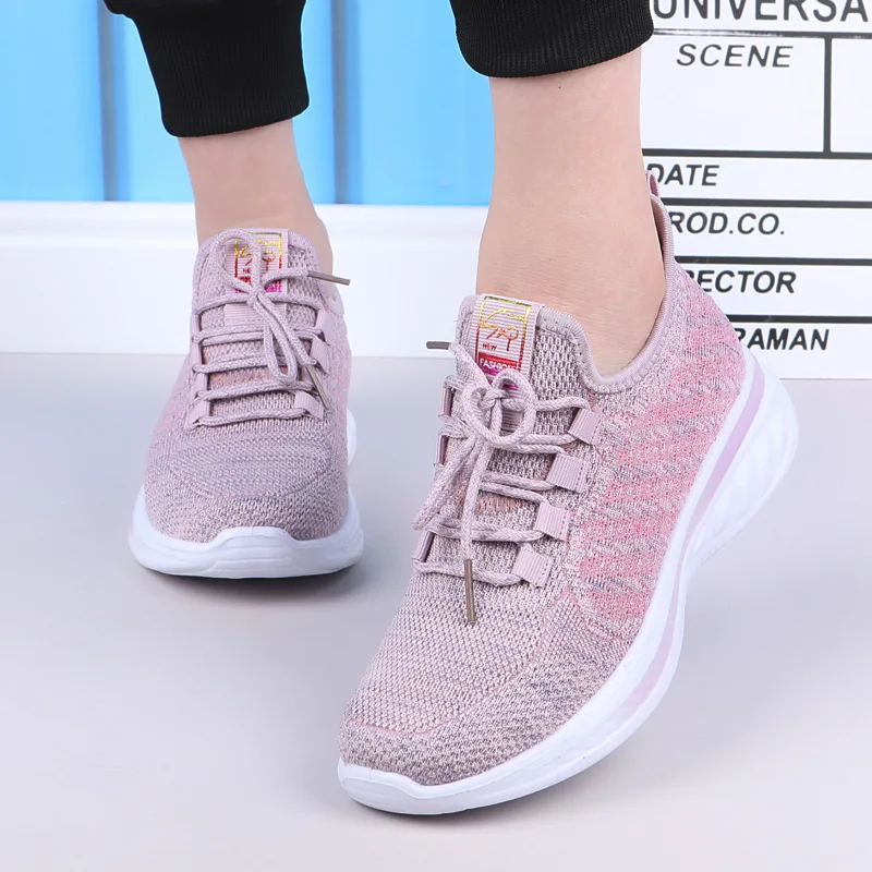 

2022 Spring and Autumn New Breathable Non-slip Woven Shoes Wear-resistant Mesh Shoes Middle-aged and Elderly Casual Sports Shoes