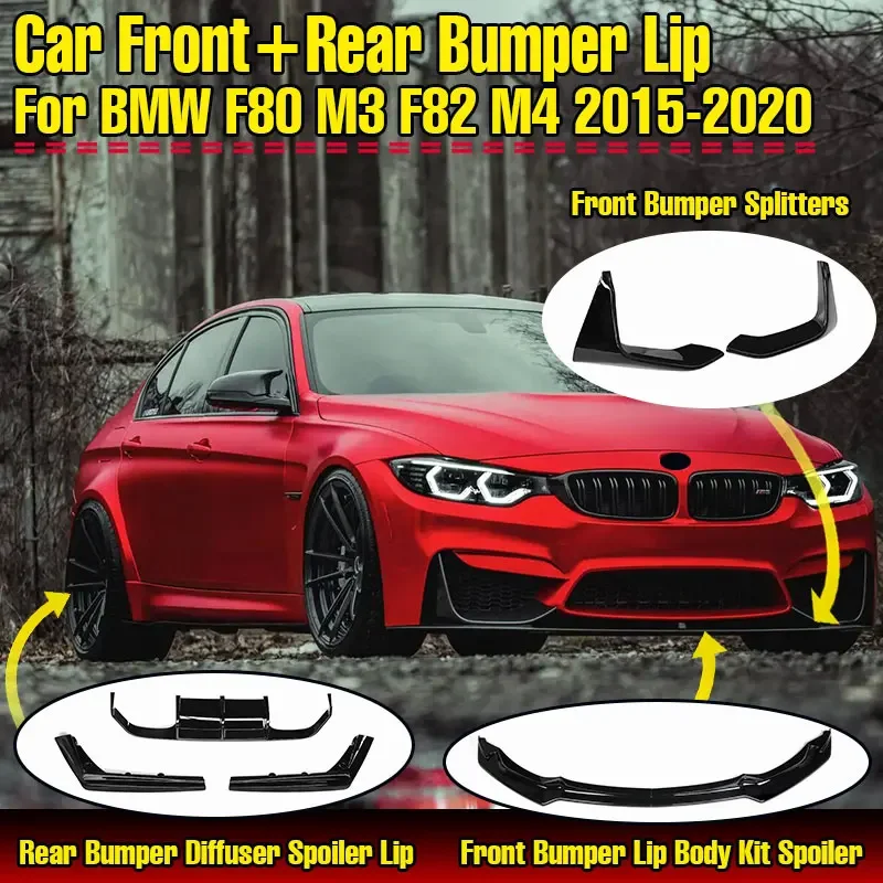 

Автомобильный задний + передний бампер, спойлер для BMW F80 M3 F82 M4 2015-2020, дефлектор, комплект губ, корпус, диффузор, защита, внешняя часть, комплект кузова