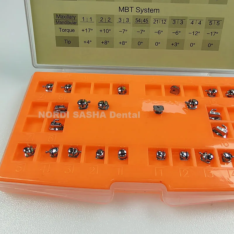 28 шт./упак. Сферические самолигирующиеся металлические скобы стоматологические