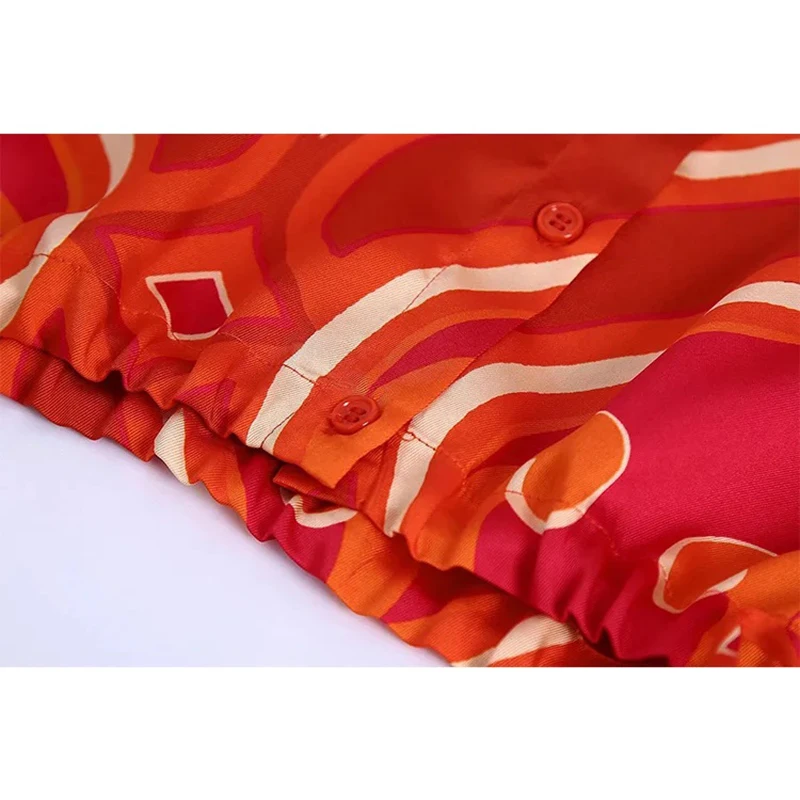 Женская однобортная рубашка с принтом SIYANG и шорты высокой талией шикарная одежда