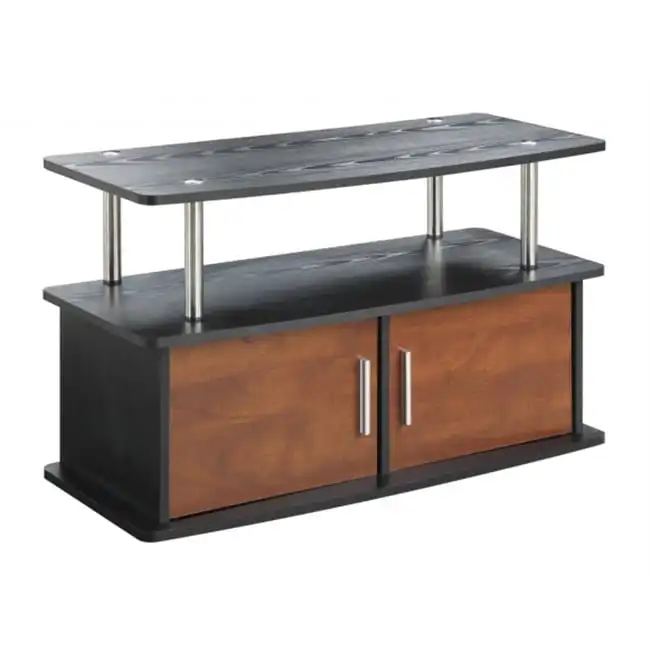 

151165CH Deluxe 2 Door TV Stand with Cabinets - Cherry