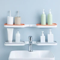 bathroom storage rack for sponge hand washing sink cosmetic cup shelf organizer corner foldable wall mounted storage holder