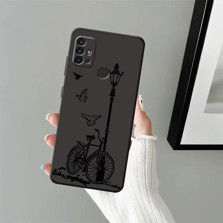 Фото Черный мягкий чехол для телефона с упрощенной картой путешествий для Motorola Mot G52 G53 G30 G71 G51 G73 G32 G60 Edge 20 Pro 30 Lite G50 G60s №4