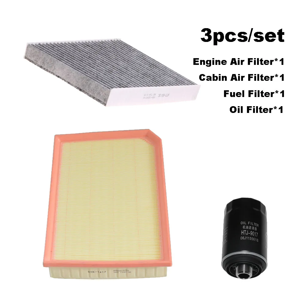 

Комплект фильтров для Geely Haoyue Jiaji 1,8 T 2020 2021 2022 4G18TDC, детали для воздушного топливного масляного фильтра 2023, 3/4 шт.