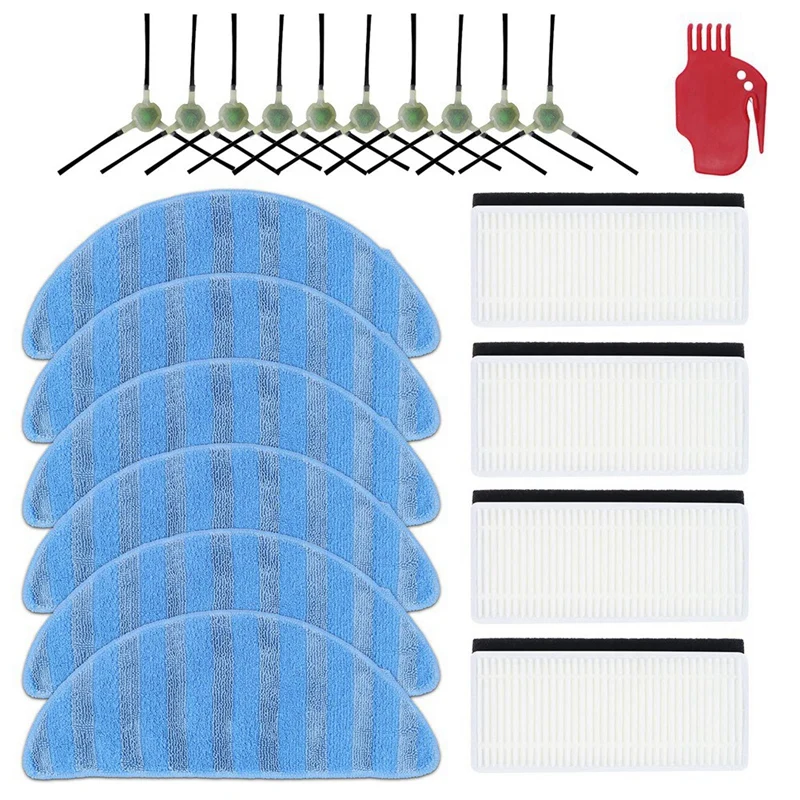 

Hot TOD-Replacement Parts Side Brushes Hepa Filters Mop Pads For Lefant M200 M201 M501 Robot Vacuum Cleaner Accessories