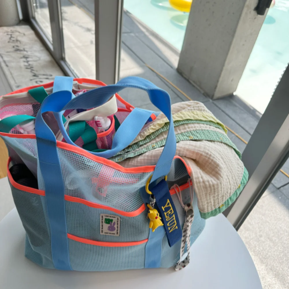 Портативная пляжная сумка модная для покупок путешествий фитнеса прозрачная