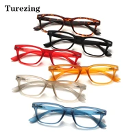 turezing 3 pack reading glasses flexible spring hinge men and women colored plastic frame hd presbyopia reader eyeglasses