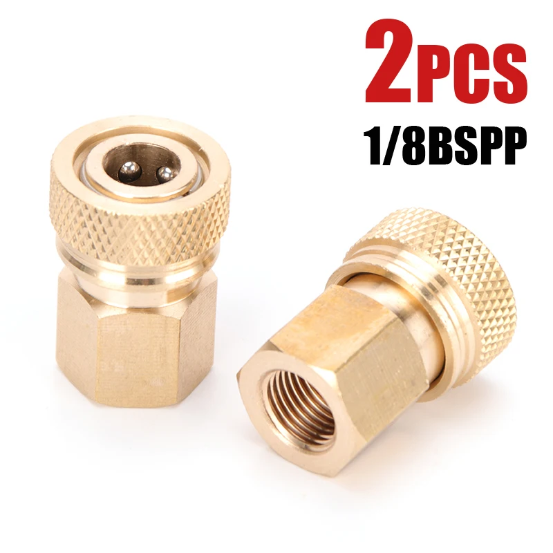

2 шт., медные быстроразъемные соединения с резьбой BSPP, фитинги NPT, быстроразъемный выпускной адаптер для заправки воздуха, соединительные гнезда M10