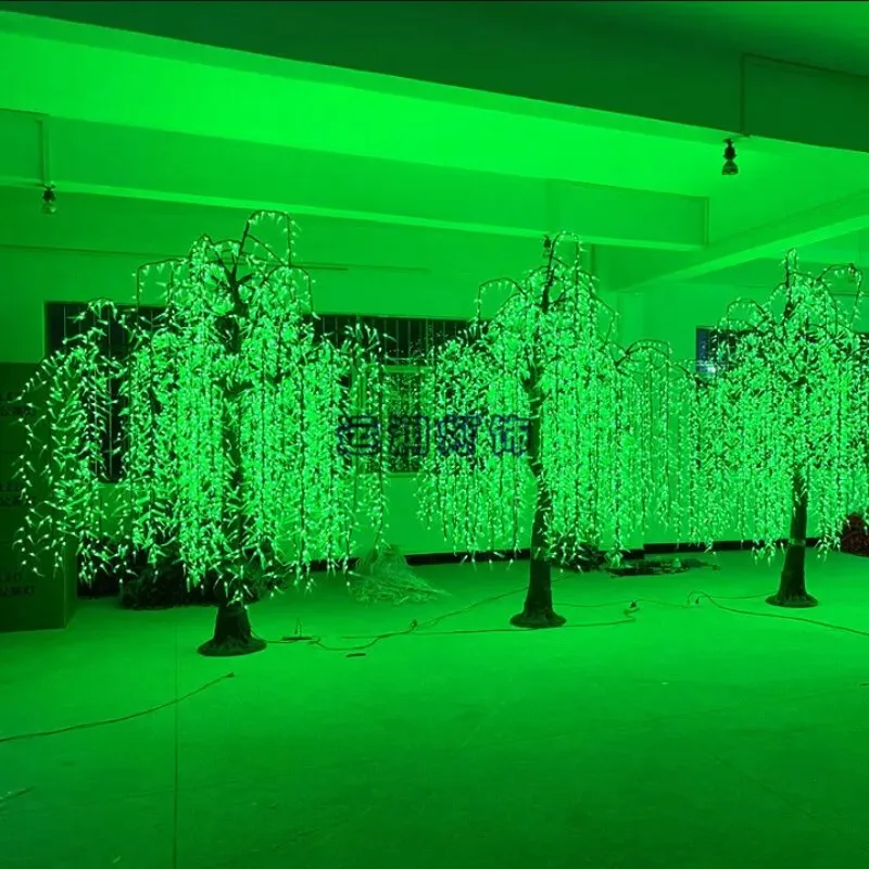Изображение на открытом воздухе искусственная ива плакучая елка светящаяся