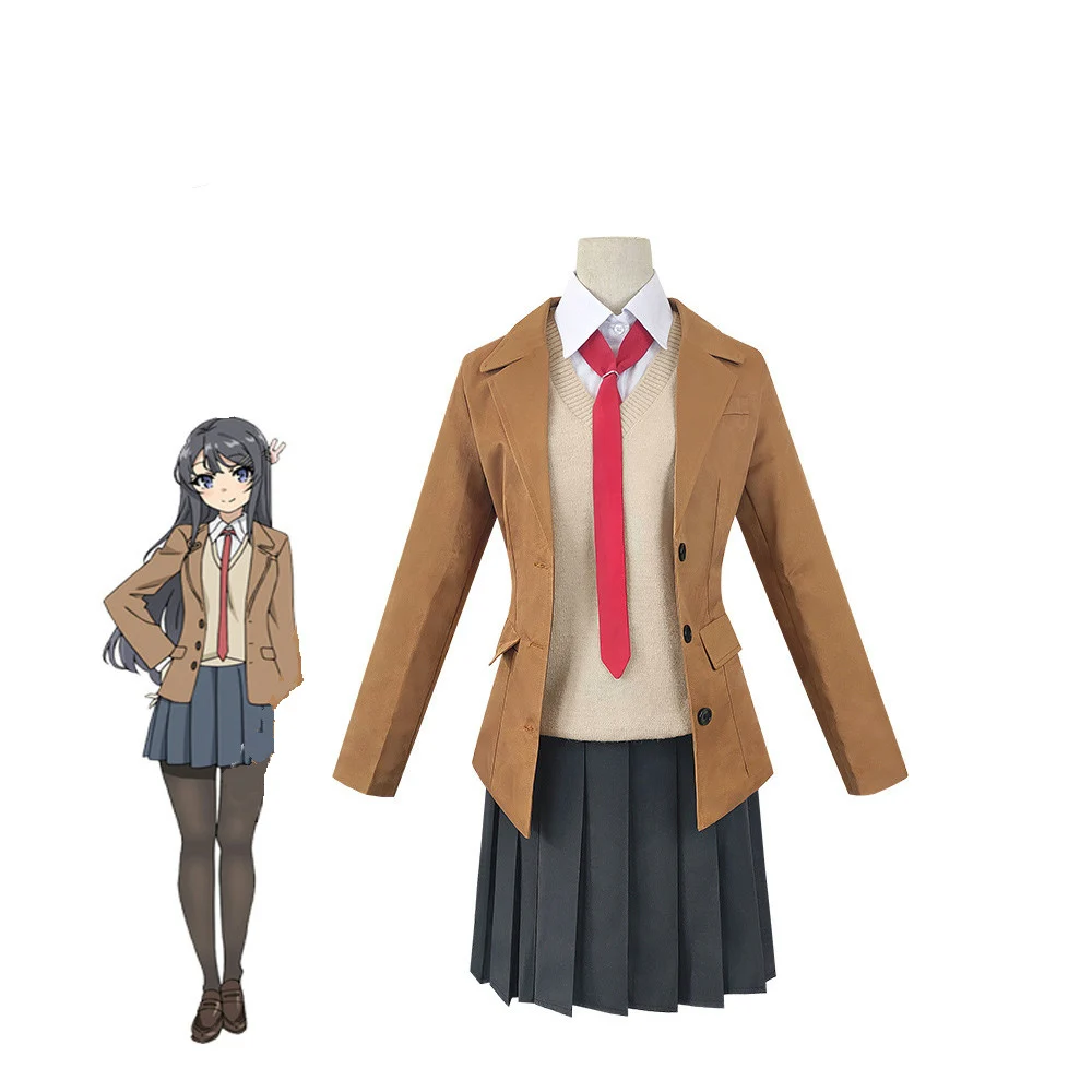 

Костюм для косплея сакуражима МАИ, серия Seishun Buta Yarou, женская школьная форма, костюмы для девочек старшей школы на Хэллоуин