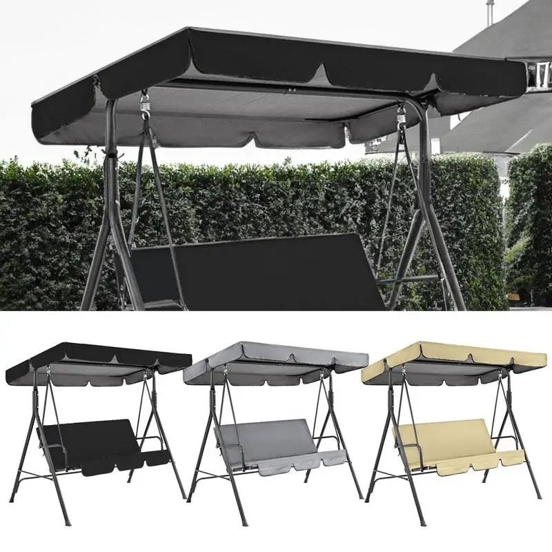 Replacement Chair Canopy Seat 210d Oxford Cloth Windproof Cover Swing Canopy For Porch Backyard Garden