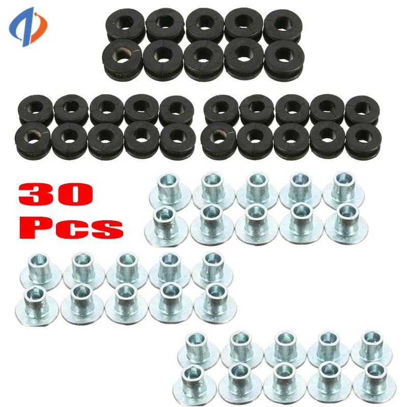 

10 шт., резиновые втулки для мотоцикла, 6 мм