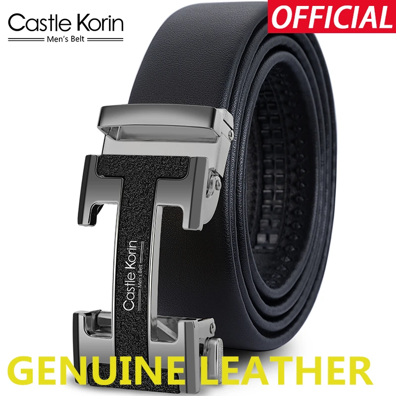 

Belt Men's Leather Automatic Buckle Cowhide Trouser Belt Young People Trend New High-end Brand-name Men's Belt Genuine 01001