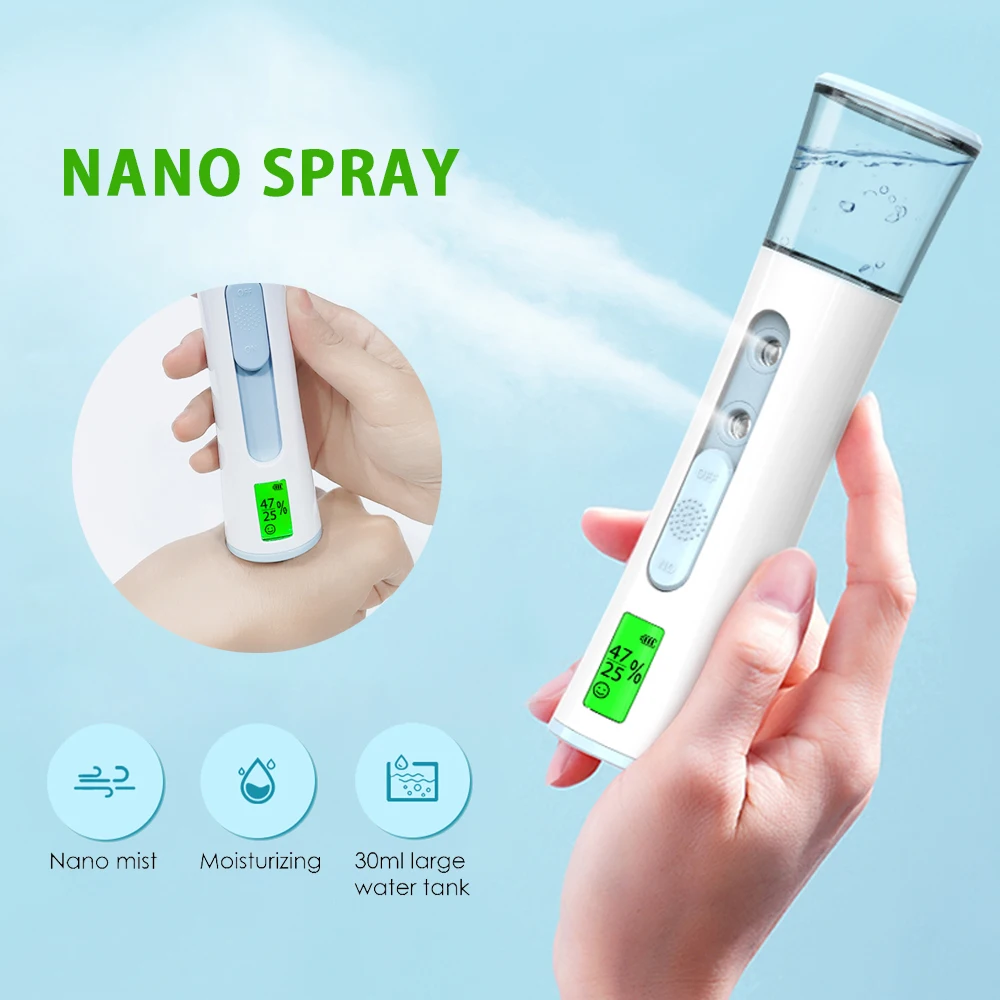 

New Ultrasonic Nano Mist Sprayer Cooler Face Steamer Moisturizer Fogger Humidifier Facial Mister Nebulizer Cooler Skin Care Tool