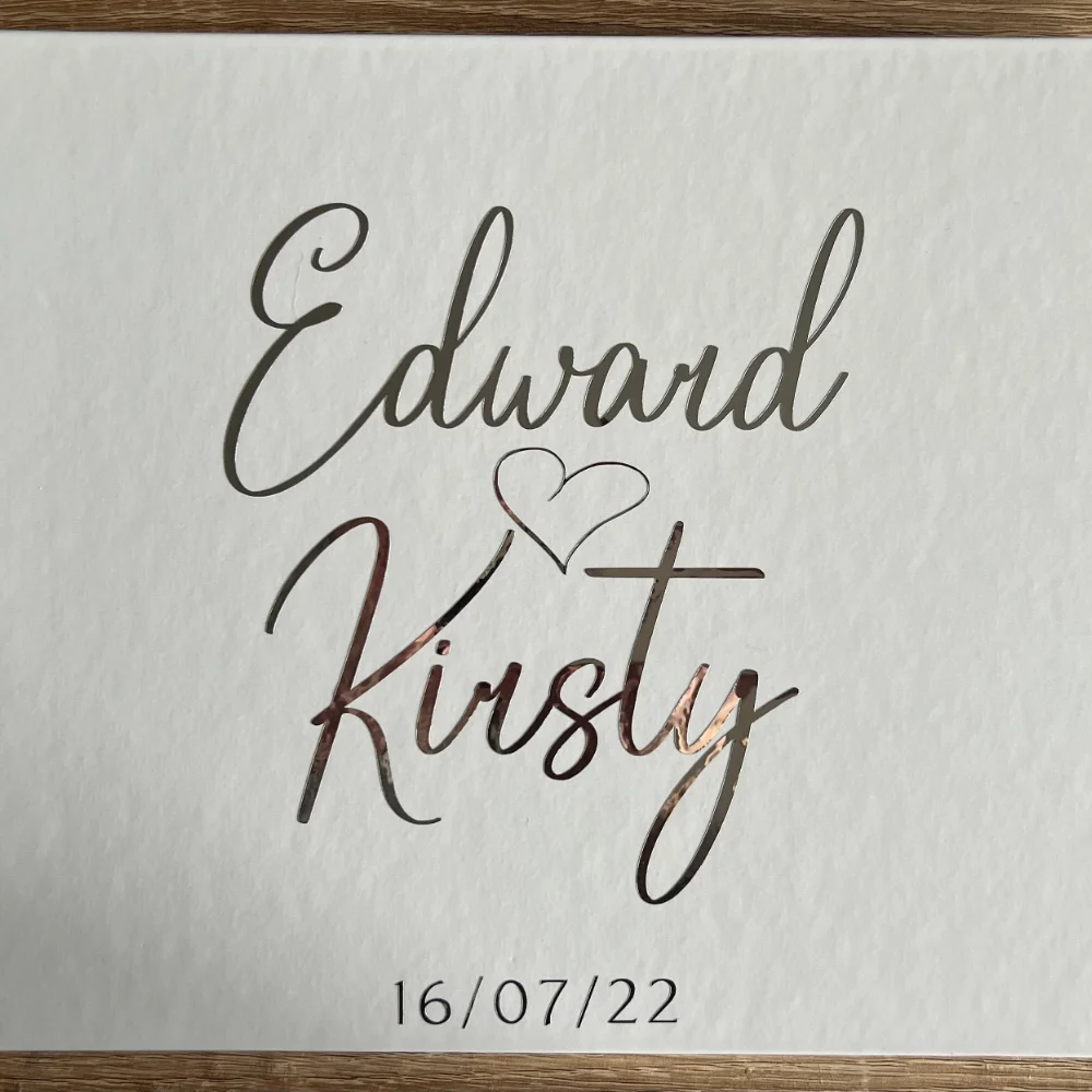 Индивидуальная Свадебная Гостевая книга Современная фольгированная с