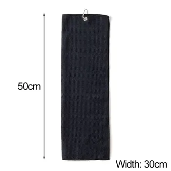50x30cm Golf Towel 12"×20" Folded Microfiber Waffle with Carabiner Clip for Golf Sports Running Yoga 3