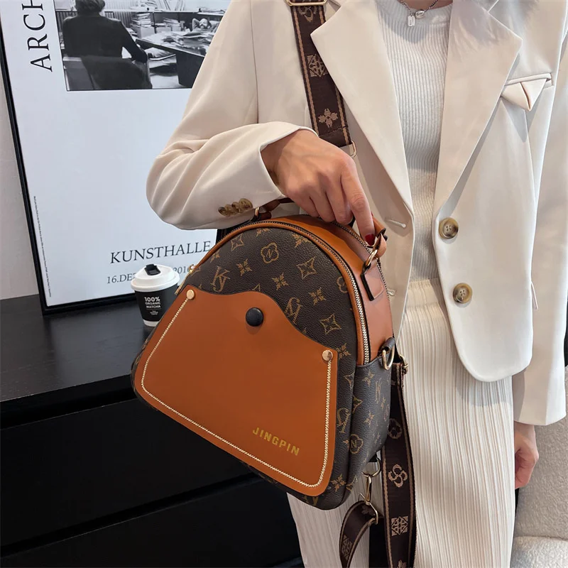 

2022 New Double Shoulder Bag Women's Leisure Single Shoulder Bag Messenger Bag Fashion Multi-purpose Portable Backpack Large