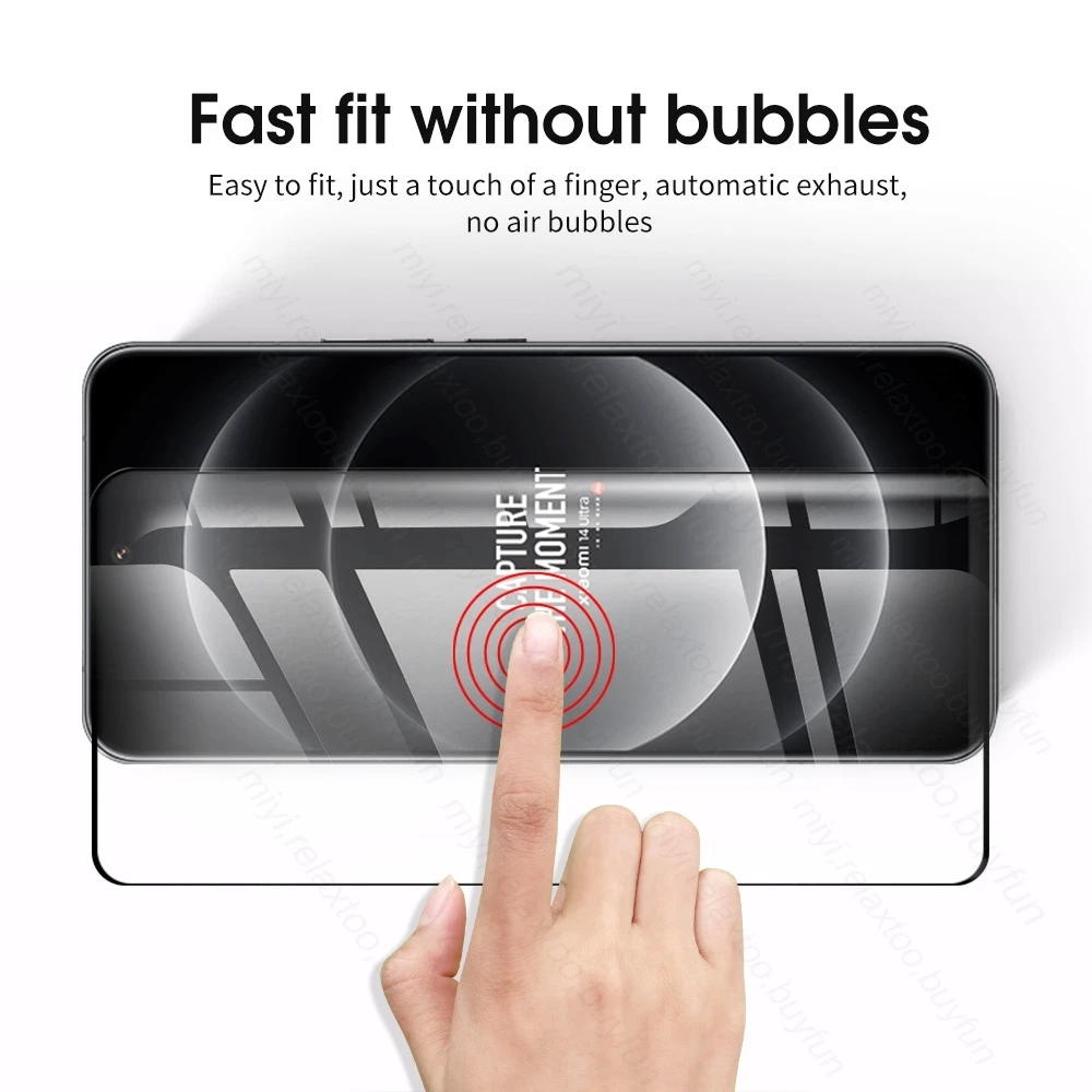 Для Xiaomi 14 Ultra 5G Glass 3 шт. 19D изогнутое закаленное стекло Mi14 защита для экрана Xiaomi14 Pro
