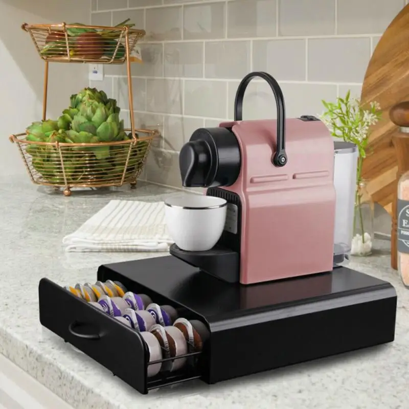 

Ящик для кофейных капсул Nespresso, подставка под кофейную машину Nespresso, металлический стеллаж для хранения, бытовые принадлежности для хранения