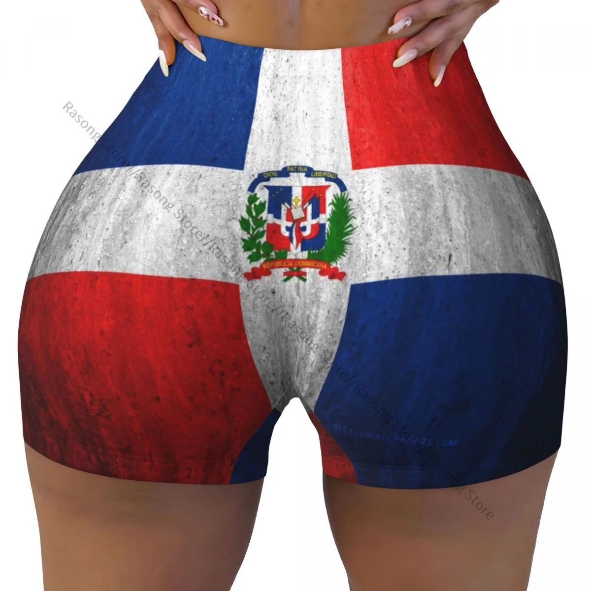 Шорты для йоги винтажные женские велосипедные облегающие эластичные спортивные