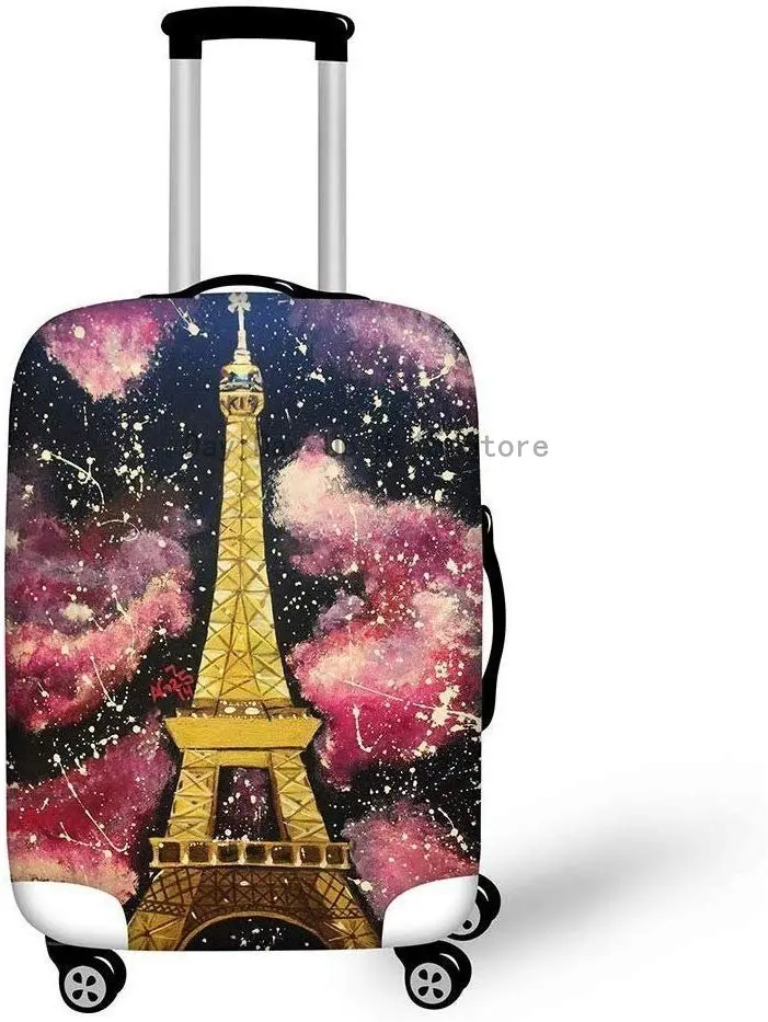 

Colorful Eiffel Waterproof Suitcase Cover for 18 -32 inch Travel Case
