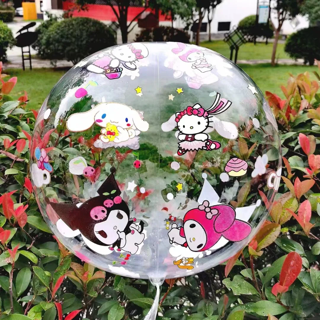 10 шт. Sanrioed Hello Kitty Kuromi воздушные шары 24 дюйма круглые Мультяшные детские