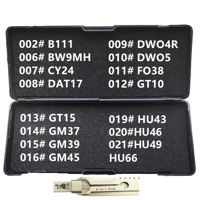 LiShi 2 in 1 B111 BW9MH CY24 DAT17 DWO4R DWO5 GT10 GT15 GM37 GM39 GM45 HU43 FO38 HU66 2in1 Locksmith Tools For All Types