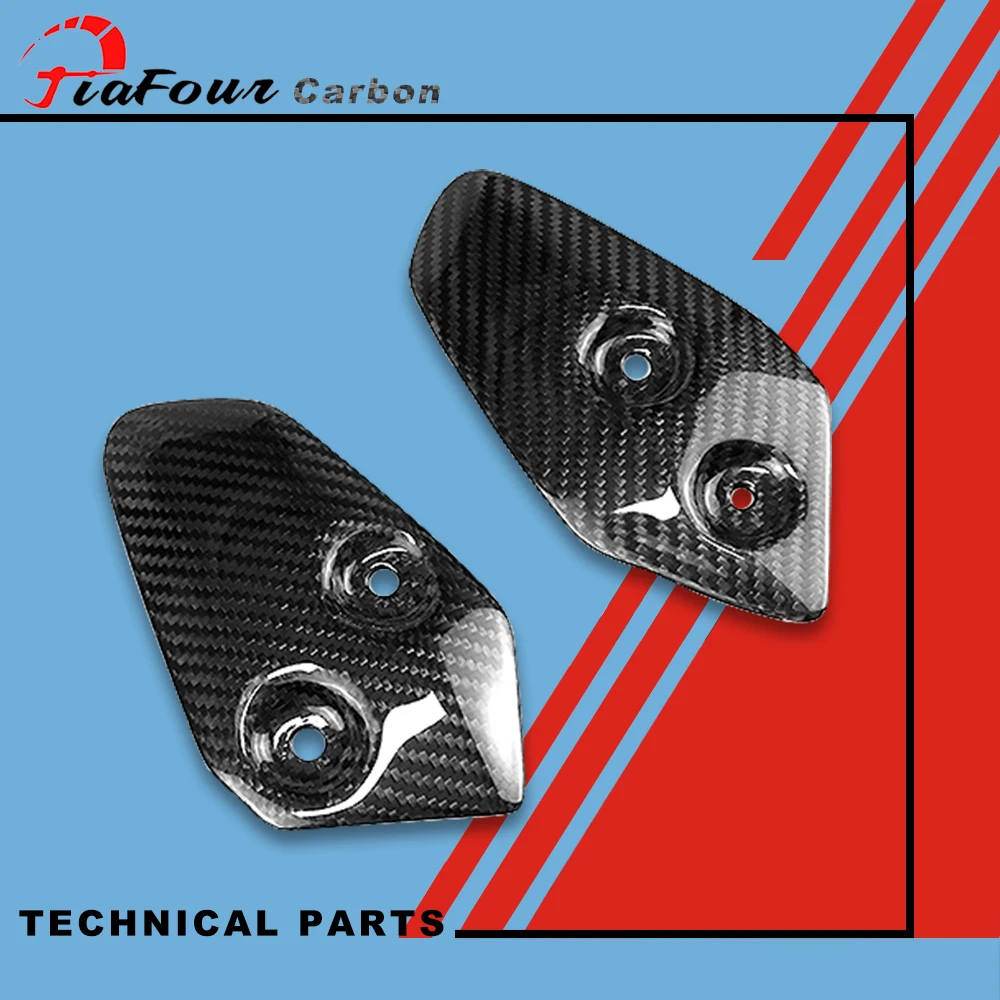 

New Motorcycle parts Carbon Fiber Heel Guard Fairing Foot Peg Plates Fit For YAMAHA MT-07 2015-2022 MT07 2016 2017 2018 2019