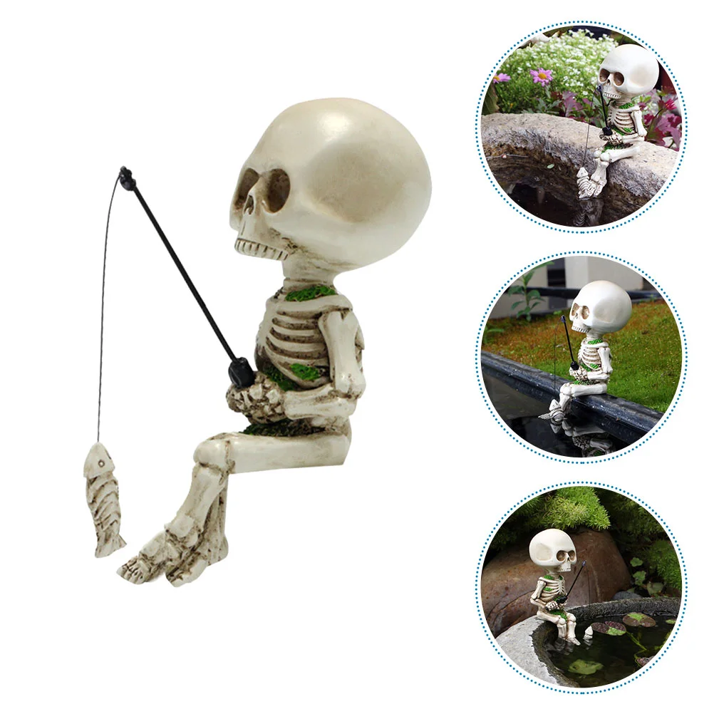 

Garden Resin Statue Decor Outdoor Fishing Ornament Pond Landscape Decor