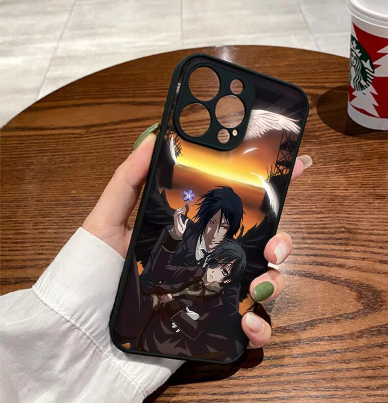 Черный Батлер Kuroshitsuji Защитный Мягкий чехол для iPhone 15 14 Plus 13 12 11 X XS XR Pro Max Mini 8 7