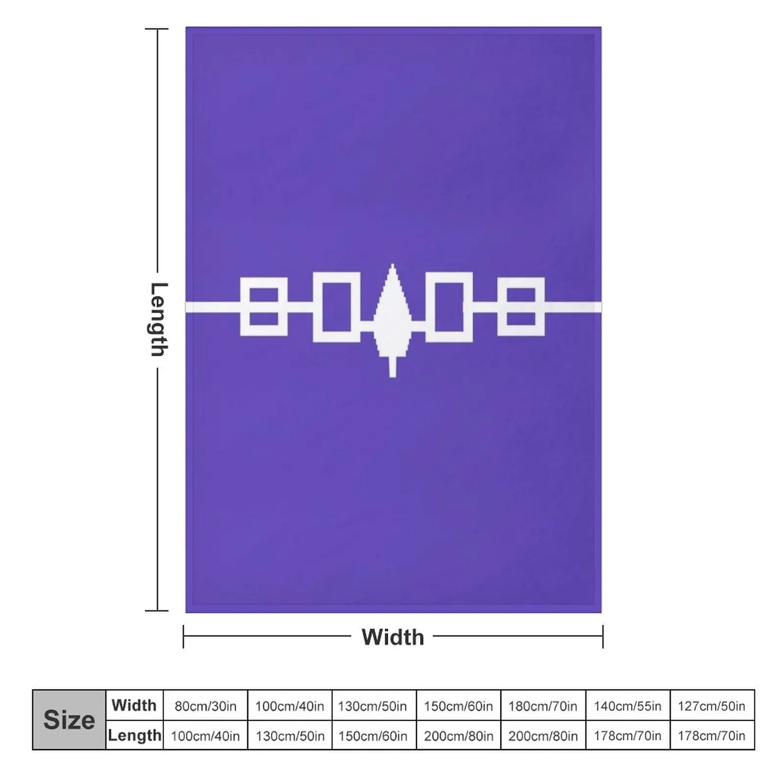 Кирпичное одеяло с флагами фирмы Iroquois бело-пурпурный фон из Канады и первых стран